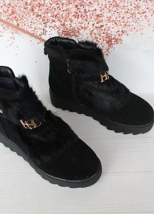 Зимние кожаные, натуральные замшевые ботинки, угги 39 размера2 фото