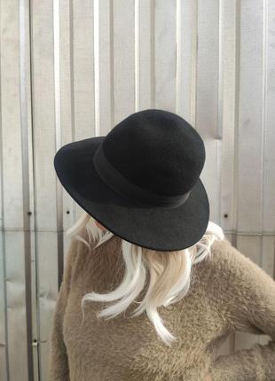 Капелюшок фетровий капелюх повсть чорна 100% вовна 🐑 осінь 🍂 🌱 весна6 фото