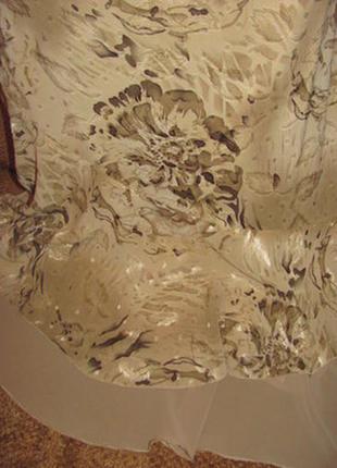 Нарядная шифоновая макси юбка двухслойная красивая необычная почти новая7 фото