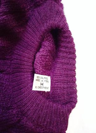 Перу альпака 100% свитер объемной вязки косичка5 фото