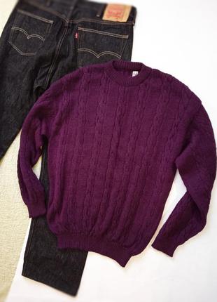 Перу альпака 100% свитер объемной вязки косичка2 фото