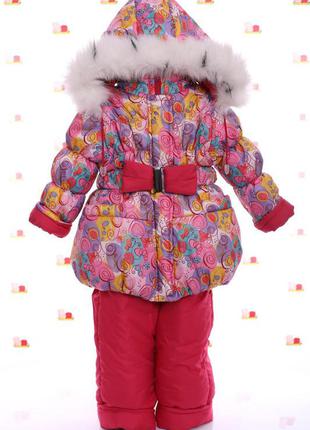 Зимниие комбинезоны для девочек р.104, 116