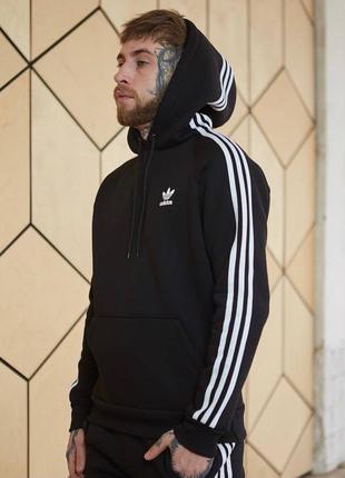 Парный спортивный костюм на флисе адидас зимний спортивный костюм adidas3 фото