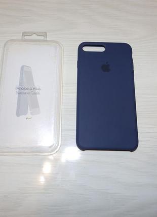 Чохол silicone case на iphone 7 / 8 plus midnight blue3 фото