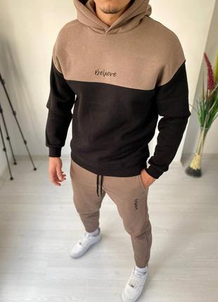 Зимовий оверсайз костюм на флісі 🔥