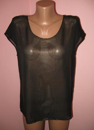 Зимняя распродажа!!! шифоновая блузочка с золотистым напылением от limited collection2 фото