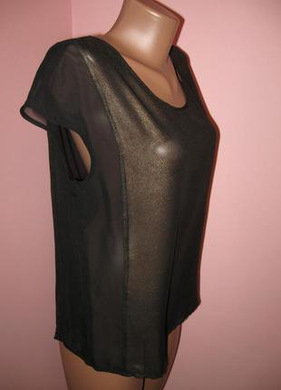 Зимняя распродажа!!! шифоновая блузочка с золотистым напылением от limited collection1 фото