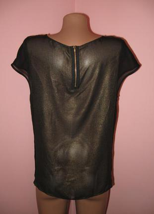 Зимняя распродажа!!! шифоновая блузочка с золотистым напылением от limited collection3 фото