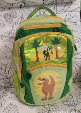 Детский рюкзак с принтом динозавров1 фото