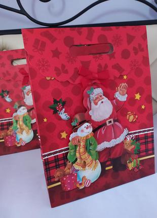 Упаковка-пакет для новогодних подарков на липучке2 фото