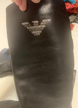 Кожаные сапоги женские сапоги чёрные сапоги короткие сапоги2 фото