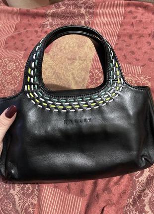 Сумочка radley сумка черная кожаная