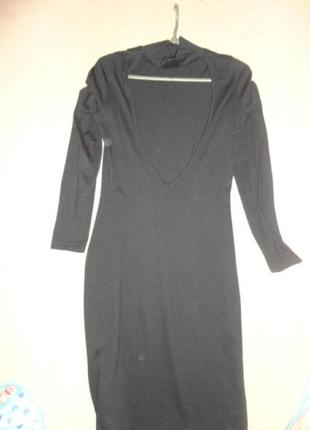 Чёрное коктельное платье2 фото