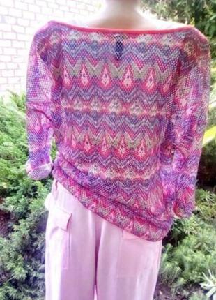 Лонгслив тренд сетка геометрический принт оригинал блузка футболка оверсайз батал большой размер кофта