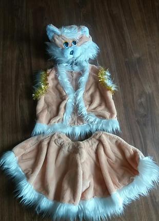 Новогодний бу меховый костюм "кица"