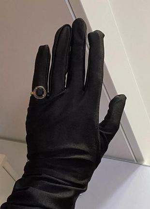Перчатки рукавички тряпочные черные длинные до локтя3 фото