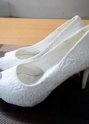 Красиві весільні туфлі style choes, 38 розмір.2 фото