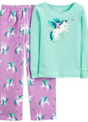 Пижама с флисовыми штанами для девочки carter's картерс  конячка