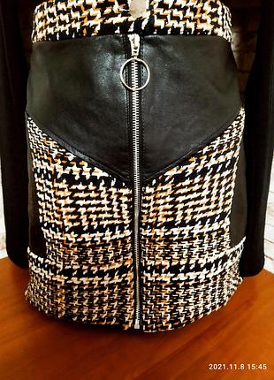 Теплая кожаная юбка 2