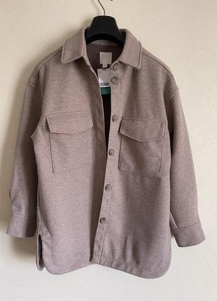 Куртка-сорочка h&m з гладкого флісу5 фото