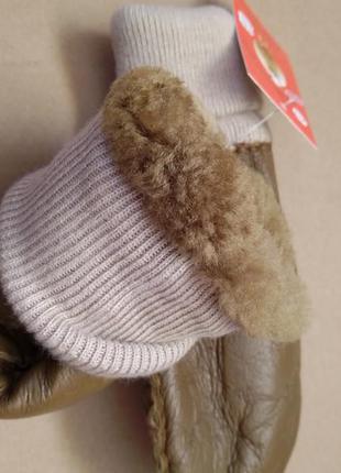 Варежки детские кожаные рукавички дитячі натуральна шкіра2 фото