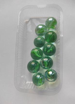 Набор стеклянные шарики марблс 10шт +2 шт в подарок