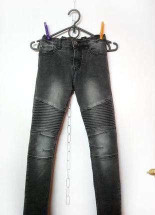 Утепленные  стреч катоновые джинсы5 фото