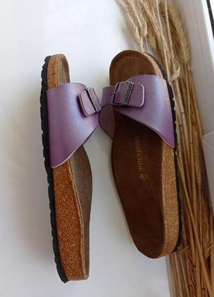 Ортопедичні шльопки шльопанци тапки на корку birkenstock / розм.38 оригінал6 фото