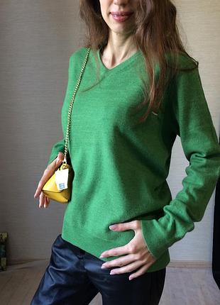 Вовняний джемпер з трикутним вирізом linea.