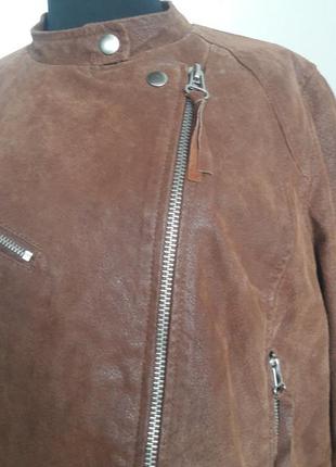 Стильная кожаная косуха в винтажном стмле от new look, 36/382 фото