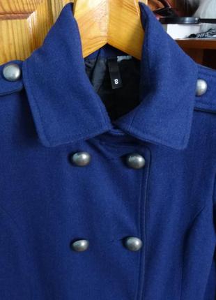 Стильное пальто синего цвета h&m2 фото