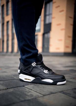 Nike jordan retro 4 "oreo" чоловічі кросівки найк аїр джордан
