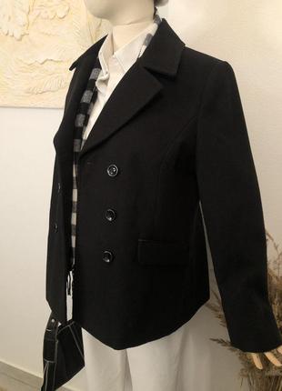 Черное пальто /пальто пиджак/укороченое пальто4 фото