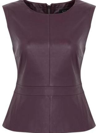 Стильный кожаный костюм, юбка, жилет баска speziale per una real leather