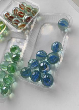 Набор стеклянные шарики марблс 10шт +2 шт в подарок