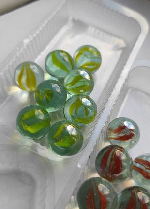 Набор стеклянные шарики марблс 10шт +2 шт в подарок