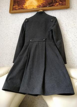 Гусарское пальто в винтажном стиле утеплённое2 фото