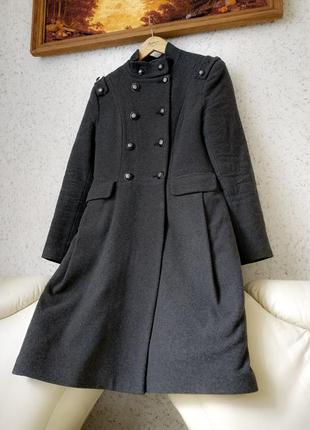 Гусарское пальто в винтажном стиле утеплённое