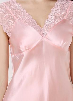Шелковое платье комбинация "флоренция" розовая florence. натуральный 100% шелк.2 фото