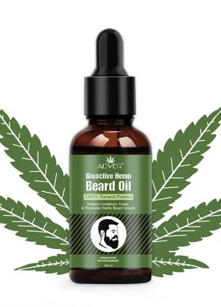 Масло для бороды и кожи с маслом конопли aliver bioactive hemp beard oil 30 мл1 фото