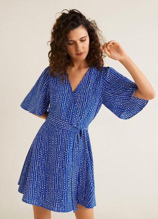 Плаття в горошок на запах zara mango bershka h&m