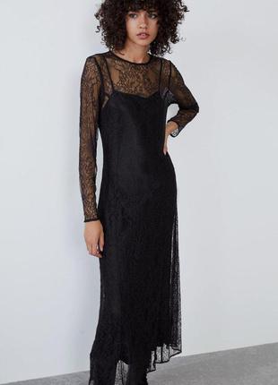 Мереживне плаття zara