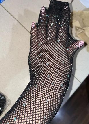 Колготки блестящие сетка стразы камни