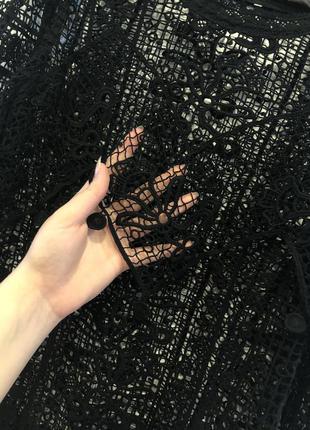 Кружевная чёрная блуза h&m6 фото