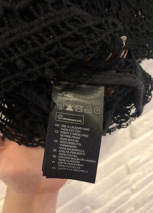 Кружевная чёрная блуза h&m7 фото