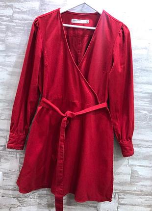Красное джинсовое платье asos 2