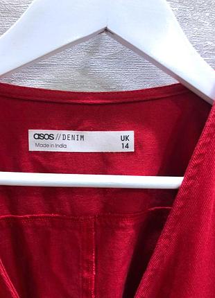 Красное джинсовое платье asos 3