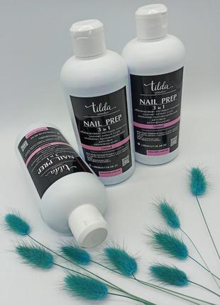 Nail prep 3 in 1 tilda cosmetics,легко и эффективно удаляет липкий слой с гелевых покрытий.7 фото
