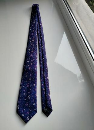 Чоловіча краватка з квітами greenwoods1 фото