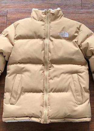 Зимняя куртка пуховик двусторонняя флиска флисовая куртка парка the north face summit series